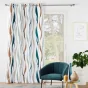 Rideau a oeillets 140 x 280 cm polyester imprime Lisana
