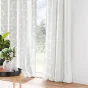 Rideau déco 135 x 260 cm en velours devoré Geolina Blanc