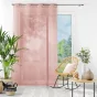 Voilage à oeillets 140 x 240 cm liseré blanc Louise Rose