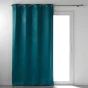 Rideau grande hauteur 135 x 280 cm occultant velours frappé Melodie Pétrole