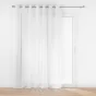 Voilage grande fenêtre 240 x 240 cm voile sable Lissea Blanc