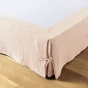 Cache-sommier gaze de coton 90 x 190 cm Gaia Rose clair
