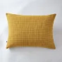 Taie d'oreiller gaze de coton tissée 50 x 70 cm gaïa mix Jaune safran