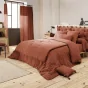 Bout de lit gaze de coton 90 x 220 cm Terracotta
