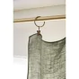 Rideau ajustable + 8 anneaux pince 140 x 270 cm lin lavé français luxe soline Vert kaki