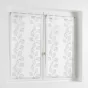 Paire droite passants 2 x 60 x 120 cm voile sable brode edenia Gris