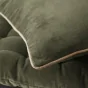 Coussin déhoussable 45 x 45 cm velours de coton césar thym Kaki