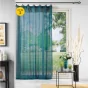 Lot de 2 Voilages à anneaux 140 x 240 cm voile tissé Linka Bleu