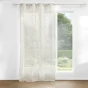 Voilage à Œillets 140 x 240 cm - Voile Sablé Appliqué Métallisé Maïssa