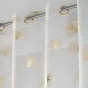 Voilage a oeillets 140 x 240 cm voile sable imprime metallise ginkgold