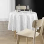 Nappe ronde (0) 180 cm polyester imprime metallise lonigold Sans