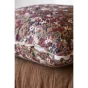 Coussin déhoussable avec croquet 40 x 40 cm gaze de coton imprimée capucine camel Marron