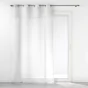 Panneau a oeillets 140 x 240 cm effet lin tisse+franges eleania Blanc