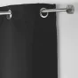 Lot de 2 rideaux occultant a oeillets 135 x 240 cm uni Noir