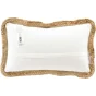 Coussin déhousssable passepoil 30 x 50 cm polycoton +jute Akina Naturel