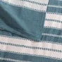 Couvre lit 1 personne 180 x 220 cm coton/polyester jacquard Abby Bleu