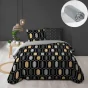 Pack housse de couette 220x240 cm Calidor + drap housse 140x190x30 Gris galet