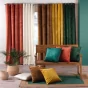 Rideau occutant 140 x 240 cm en velours relief Analia Anthracite