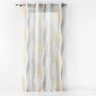 Panneau a oeillets 140 x 280 cm voile sable imprime ondulys Jaune/blanc