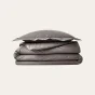 Parure de couette 240 x 220 cm + 2 taie 63 x 63 cm en percale de coton Acier