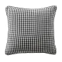 coussin déhoussable avec passepoil 45 x 45 cm gaze de coton tissée teinte vickie truffe