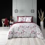 Pack Housse de couette 240 x 220 cm coton BIO 57 fils Clemence Blanc+ Drap Housse 140 x 190 cm Blanc
