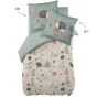Housse de couette + 1 taie d'oreiller 140 x 200 cm coton 57 fils Polisson