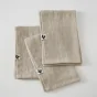 Lot de 3 serviettes lin lavé 40 x 40 cm soline sable Naturel