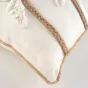 Coussin dehous compr passepoil 30 x 50 cm coton tresse+tufte sahara Sans