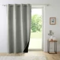 Rideau a oeillets 140 x 260 cm isolant/velours relief polarchic Gris