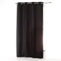 Lot de 2 Rideaux uni 140x 260 cm Absolu en microfibre Noir