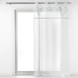 Panneau a oeillets 140 x 240 cm voile sable+top applique metal levi Blanc/argent