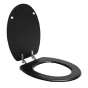 Abatt. wc charn. metal/abs fdc 18 pouces mdf uni mat matty Noir