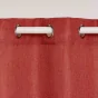 Rideau a oeillets 140 x 280 cm polyester uni+fils metallises zeline Terracotta