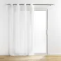 Voilage a oeillets 140 x 240 cm aspect brillant Sunline Blanc/argent
