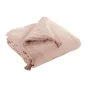 Bout de lit gaze de coton 90 x 220 cm guimauve Rose