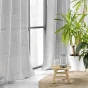Lot de 2Rideau voile à oeillets 140 x 240 cm effet lainage Loulaine Gris