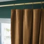 Rideau ajustable + 8 anneaux pince  140 x 270 cm velours de coton César Camel