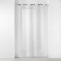 Panneau a oeillets 140 x 240 cm voile sable brode hoops Blanc