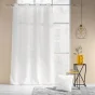 Lot de 2 rideaux a oeillets 140 x 260 cm polyester imprime metallisé Louxor Blanc