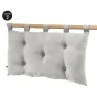 Lot de 2 Têtes de lit 5 boutons avec passants – 50 x 80 cm – Gaze de coton Gaïa Gris clair