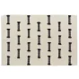 Tapis rectangle 50 x 80 cm coton tisse uni+fils coupes juline Naturel