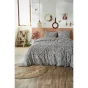 Parure de lit 200 x 200 cm - Housse de couette + 2 taies d'oreiller - Coton 57 fils Malia