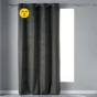 Lot de 2 Rideaux tamisant 140 x 240 cm velours doux Velvetine Anthracite