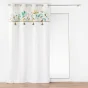 Rideau tamisant a œillets 140 x 240 cm poly coton + Pompons Dilaris