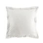 Taie d'oreiller vp 63 x 63 cm uni bio 57 fils gots biolina  +p. bourdon Blanc