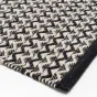 Tapis rectangle 60 x 90 cm coton/polyes fantaisie+fil met chasca Noir