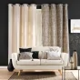Coussin dehous. pompons 45 x 45 cm polycoton imprime Pandore Noir