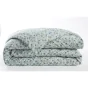 Housse de couette 200 x 200 cm double gaze de coton imprimée Marguerite Bleu