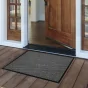 Tapis rectangle 50 x 80 cm anti-poussiere julius Noir/gris